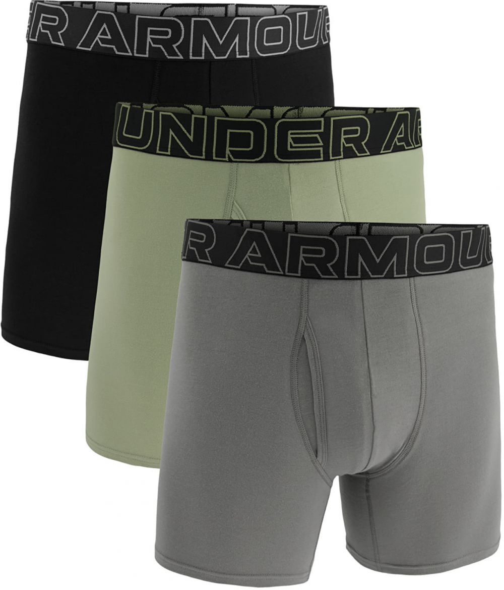 Under Armour M Perf Cotton 6in 3-Pack Green S