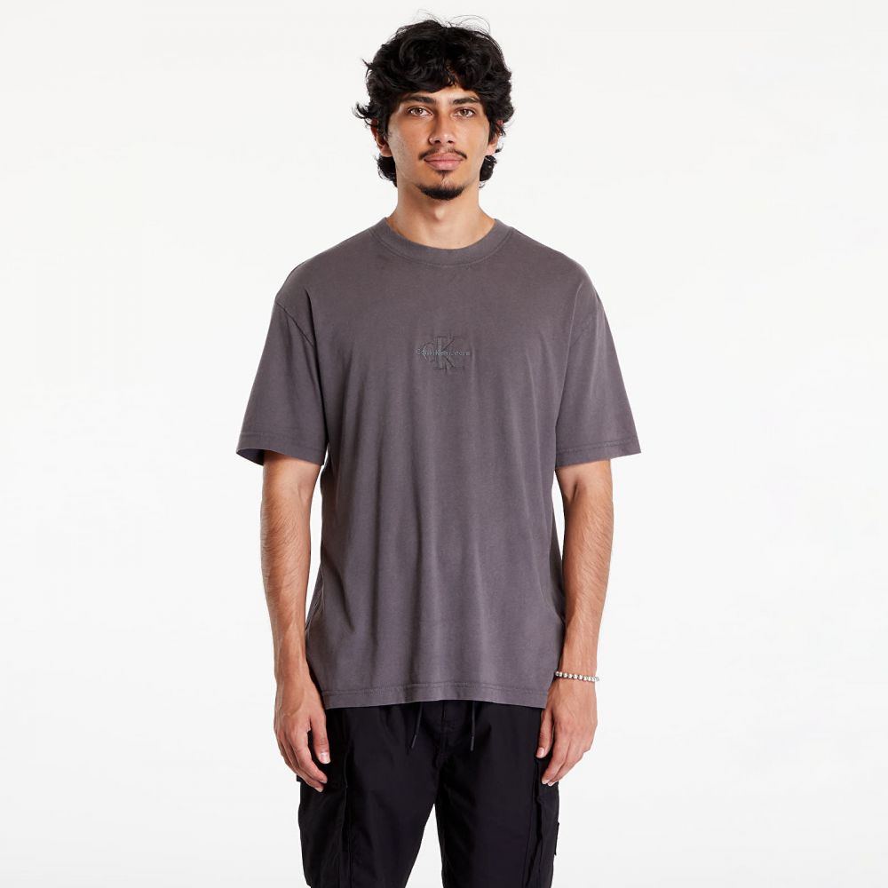 Tričko Calvin Klein Jeans Washed Monologo Short Sleeve Tee Gray M