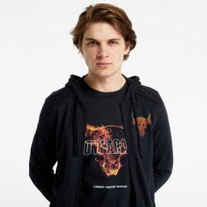 Mikina Under Armour Project Rock Terry FZ Hoodie Black/ Rogue Orange M