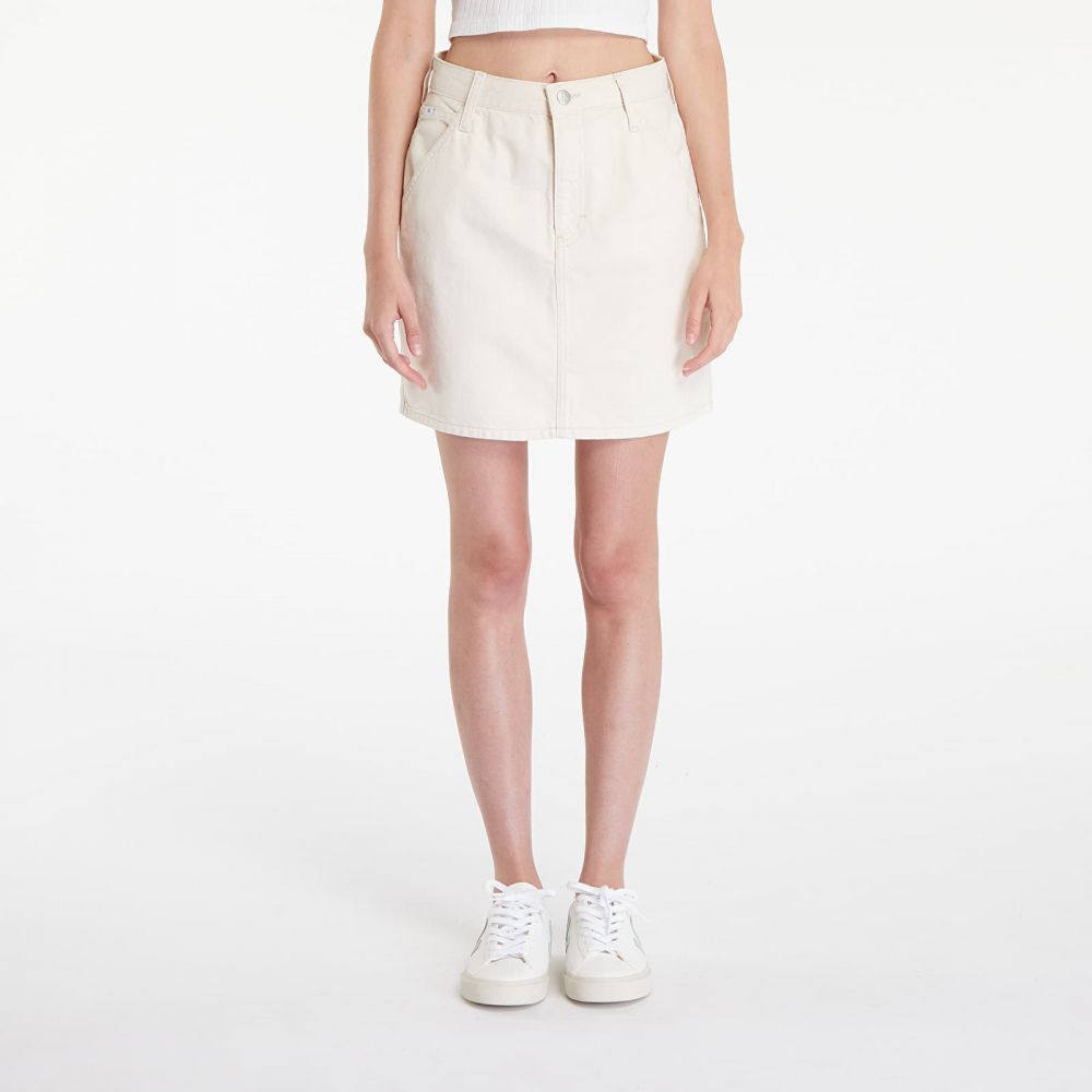 Calvin Klein Jeans Hr A-Line Mini Skirt Hammerloop White 26
