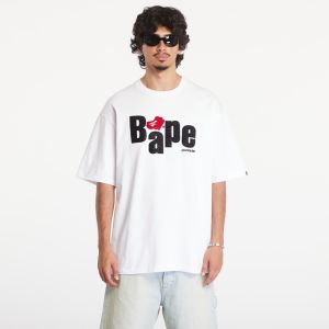 Tričko A BATHING APE Heart Ape Head Relaxed Fit Short Sleeve Tee White XXL