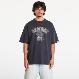 Tričko A BATHING APE Garment Dye Rhinestone Logo Relaxed Fit Short Sleeve Tee Charcoal L