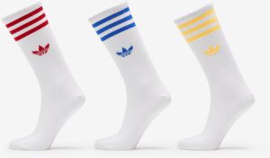 adidas High Crew Solid Socks 3-Pack White / Blue / Spark / Better Scarlet M