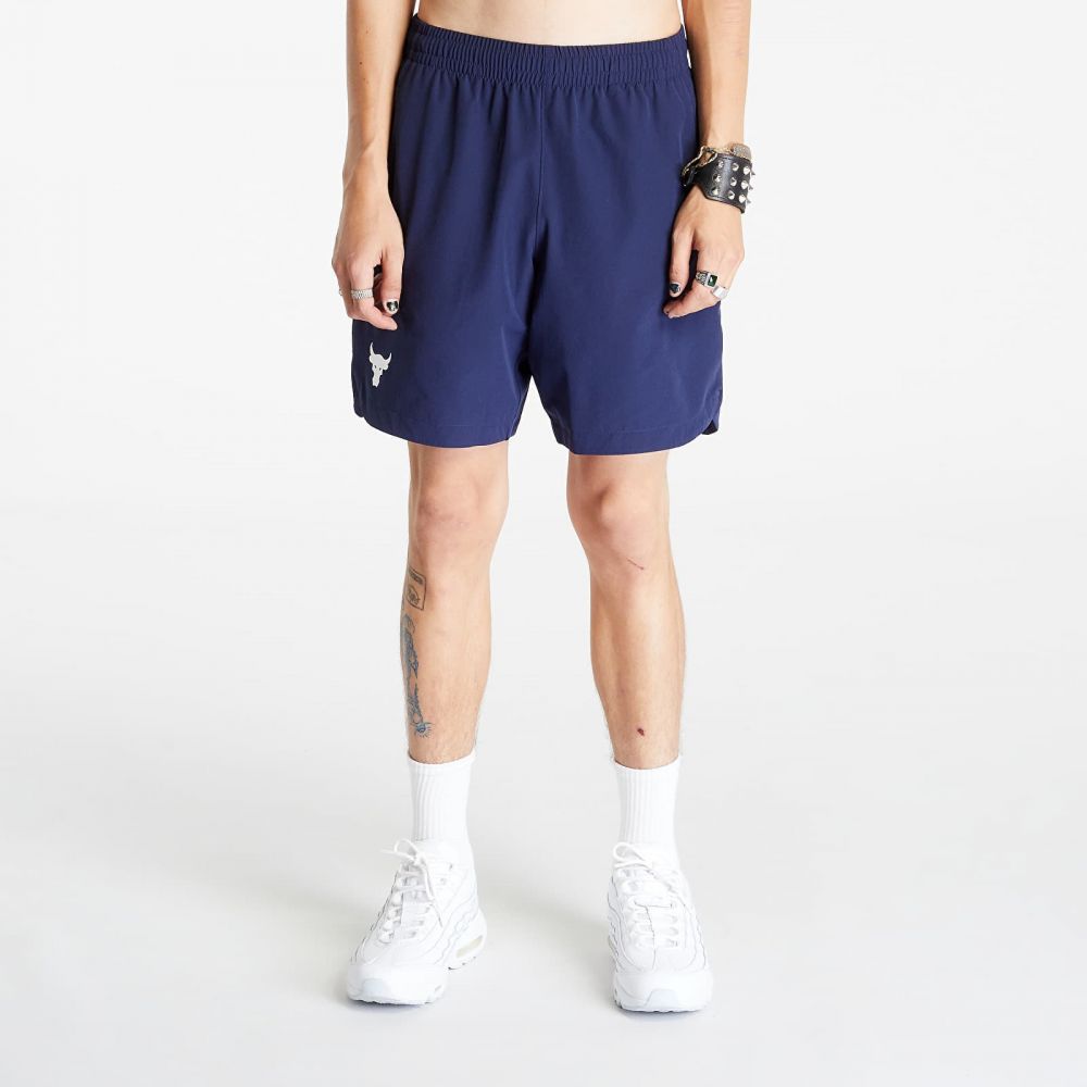 Under Armour Project Rock Woven Shorts Midnight Navy/ White S