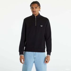 Mikina FRED PERRY Half Zip Sweatshirt Black XL