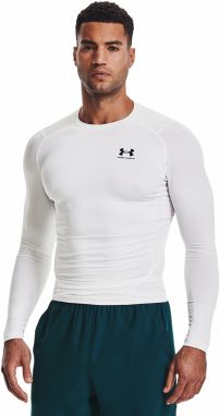Tričko Under Armour Hg Armour Comp LS White/ Black L
