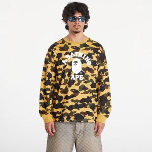 Tričko A BATHING APE 1St Camo College Long Sleeve Tee Yellow XL