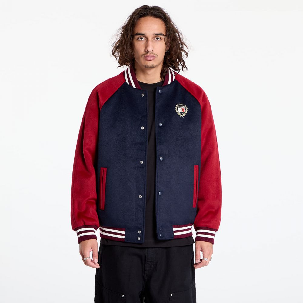 Bomber Tommy Jeans Wool Blend Crest Bomber Dark Night Navy/ Regatta Red M