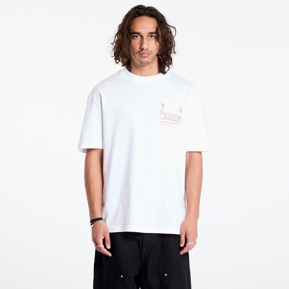 Tričko Calvin Klein Jeans Subway Sign Tee White S
