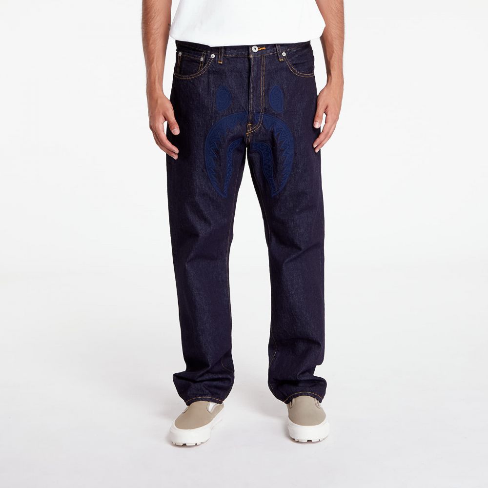 Kalhoty A BATHING APE Shark 13 Oz Denim Pants Indigo XL