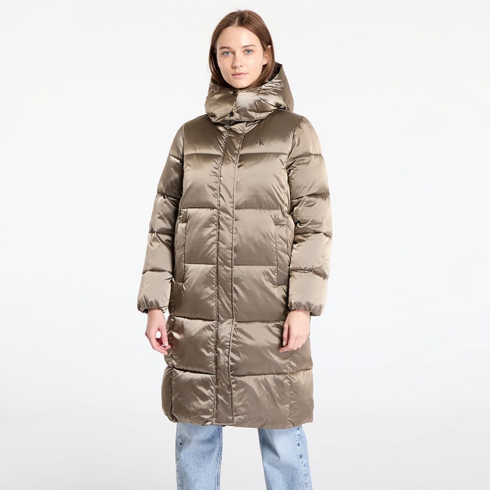 Bunda Calvin Klein Jeans Shiny Satin Puffer Coat Brindle L