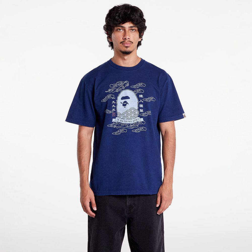 Tričko A BATHING APE 31St Anniversary Japan Ape Head Tee Indigo M