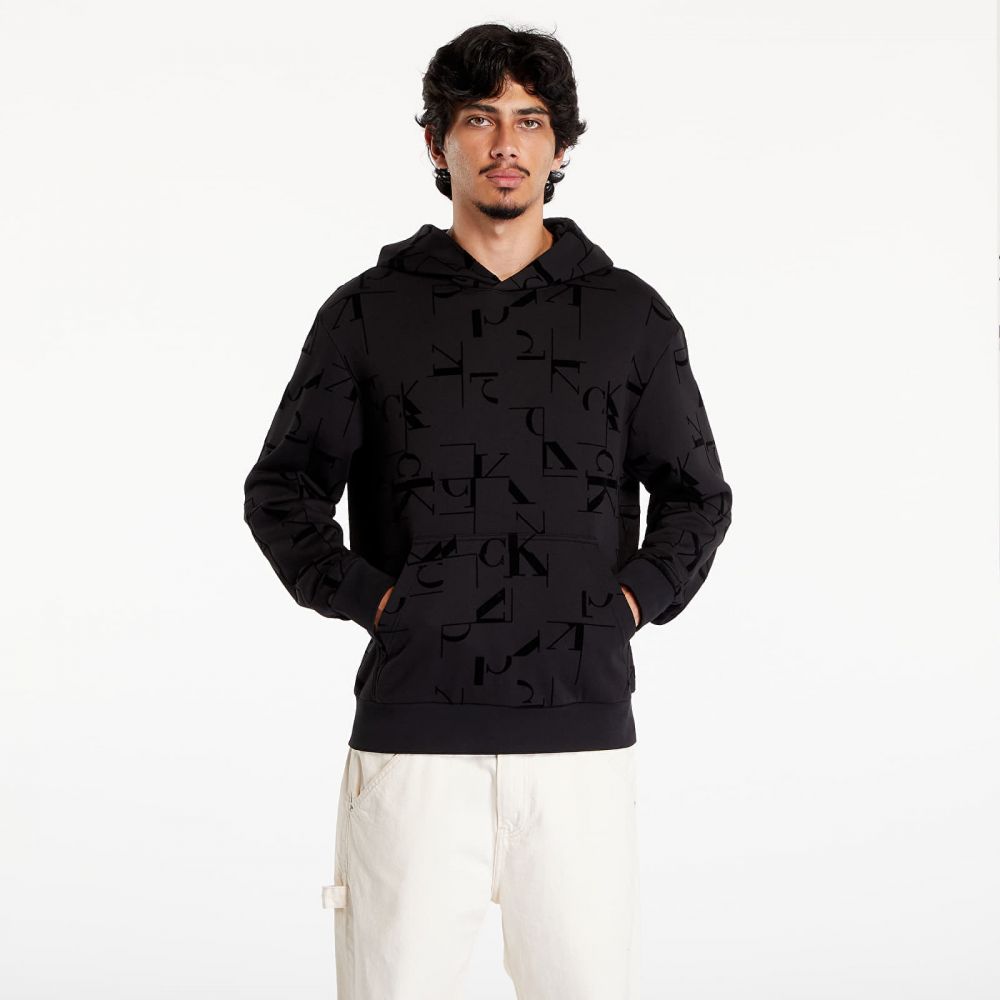 Mikina Calvin Klein Jeans Aop Hoodie Black XL