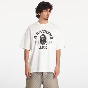 Tričko A BATHING APE Screen Print College Relaxed Fit Short Sleeve Tee Ivory XXL