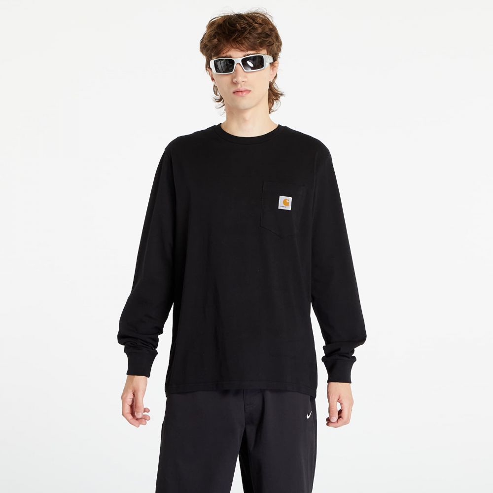 Tričko Carhartt WIP Longsleeve Pocket T-Shirt UNISEX Black S