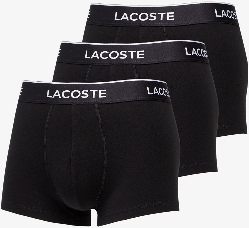 LACOSTE 3-Pack Casual Cotton Stretch Boxers Black S