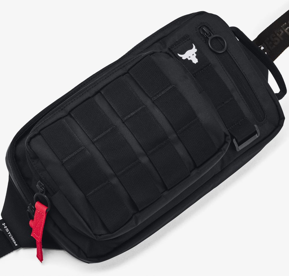 Ľadvinka Under Armour Project Rock Waist Bag Black/ White 7 l