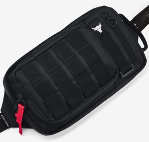 Ľadvinka Under Armour Project Rock Waist Bag Black/ White 7 l