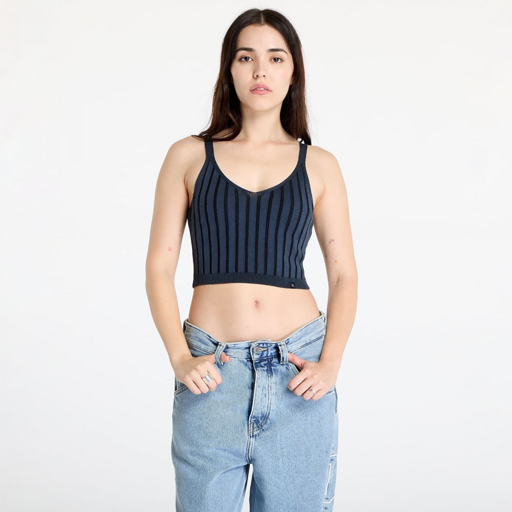 Calvin Klein Jeans Plated Sweater Bralette Blue L