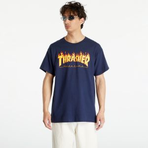 Tričko Thrasher Flame Logo T-Shirt Navy Blue S