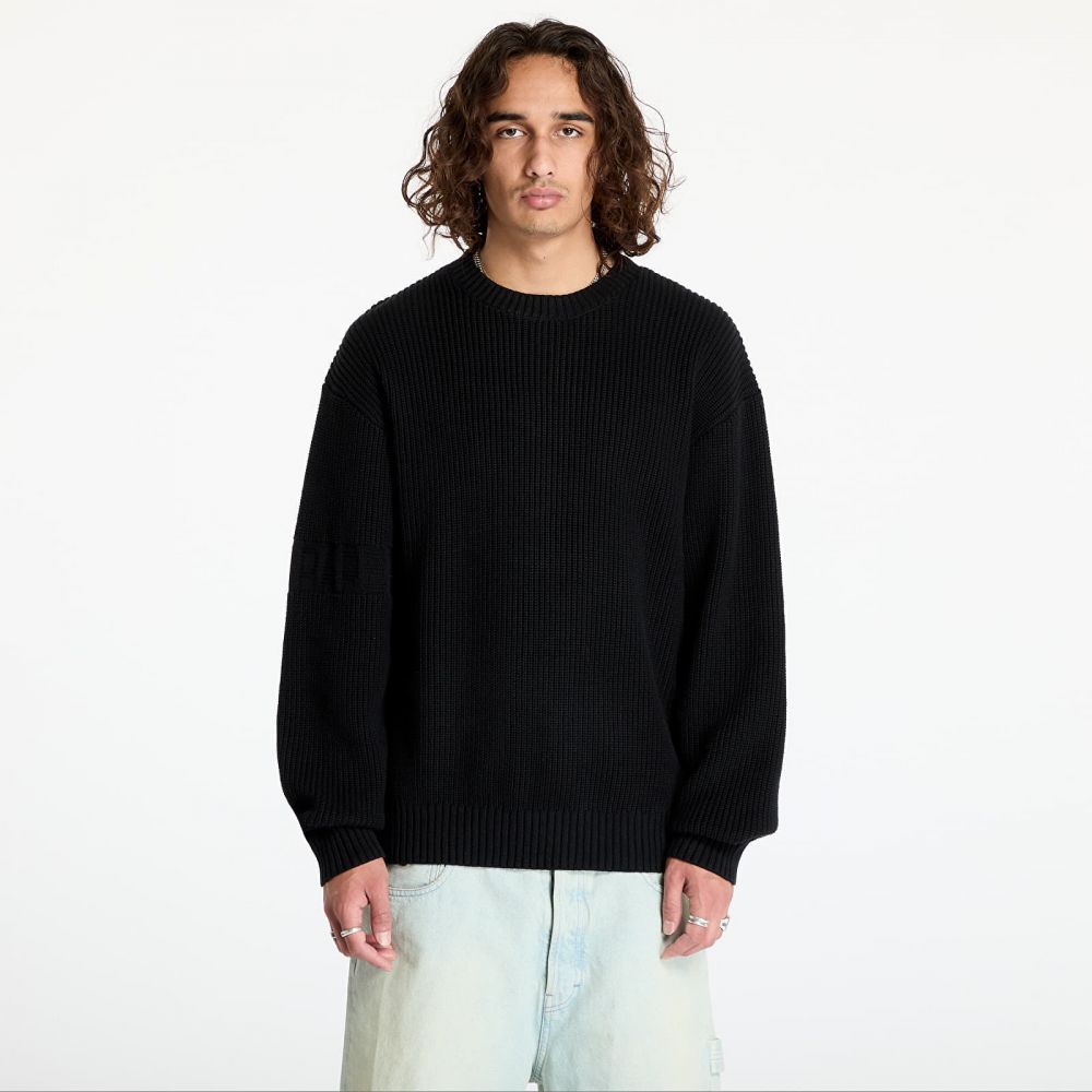 Svetr Daily Paper Band Knit Sweater Black XS