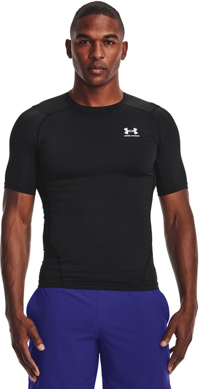 Tričko Under Armour Hg Armour Comp SS Black/ White XL