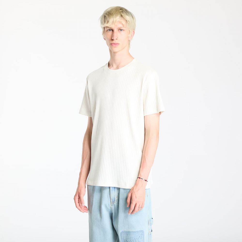 Tričko Calvin Klein Jeans Linear Quilted Tee Ivory M