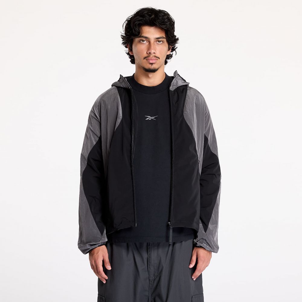 Bunda Reebok Running Hooded Jacket Black/ Misty Grey XXL