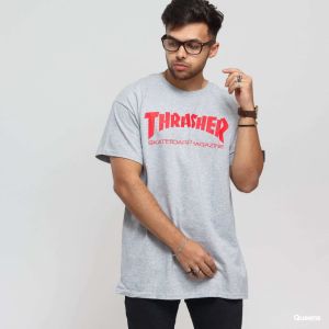 Tričko Thrasher Skate Mag T-Shirt Gray/ Red M