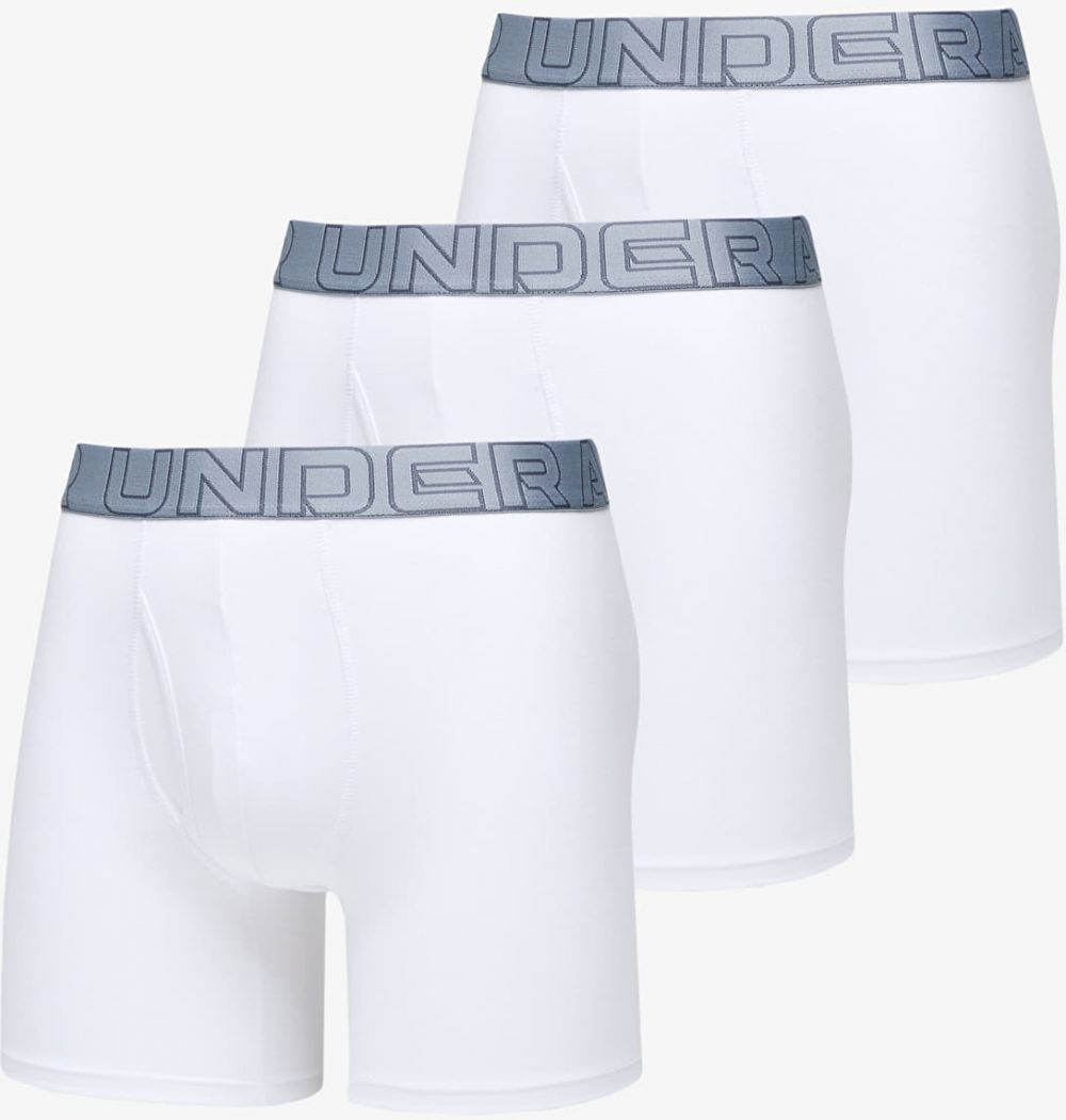 Under Armour Performance Cotton 6in 3-Pack White S