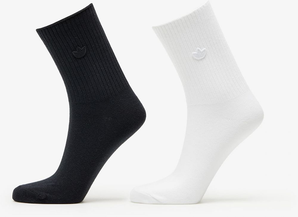 adidas Originals Premium Essentials Crew Sock 2-Pack White/ Black L
