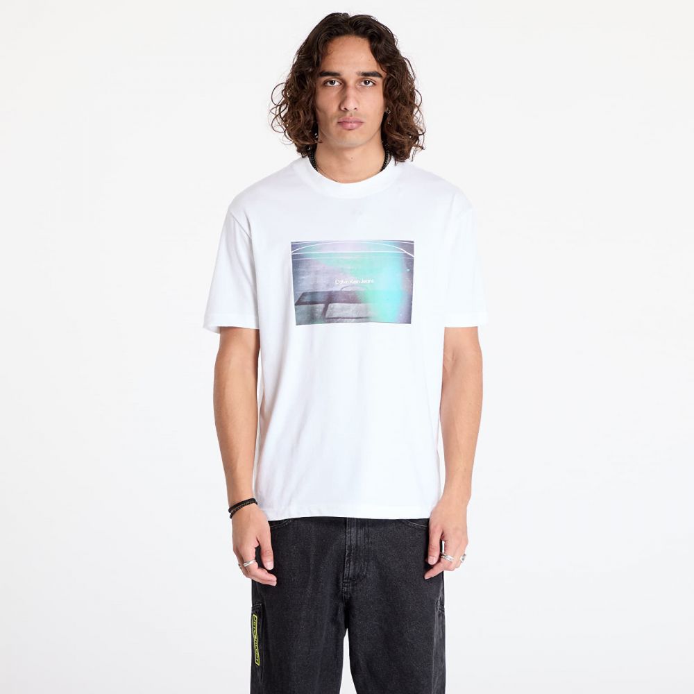 Tričko Calvin Klein Jeans Basketball Court Graphictee White M