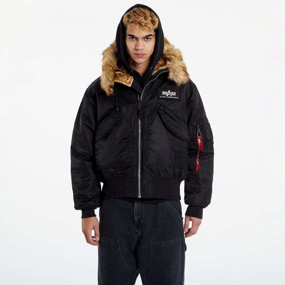 Bunda Alpha Industries 45P Hooded Custom Black/ Reflective M