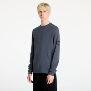 Tričko Calvin Klein Jeans Badge Waffle Longsleeve Tee Ebony XXL