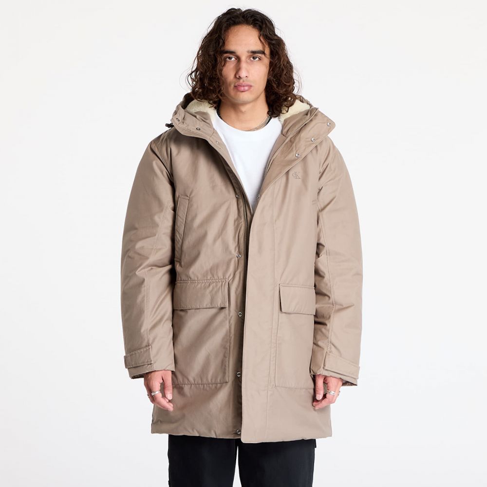 Bunda Calvin Klein Jeans Warm Cotton Nylon Parka Gray L