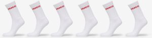 Ponožky Hugo Boss Rib Logo Sock 6-Pack White 43-46