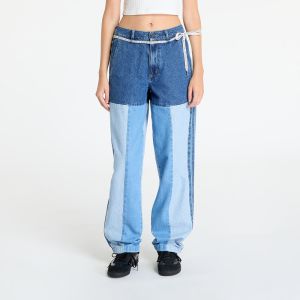 Kalhoty adidas x KSENIASCHNAIDER Patchwork Straight Leg Jeans Indigo Denim / Medium Blue Denim / Light Denim 24