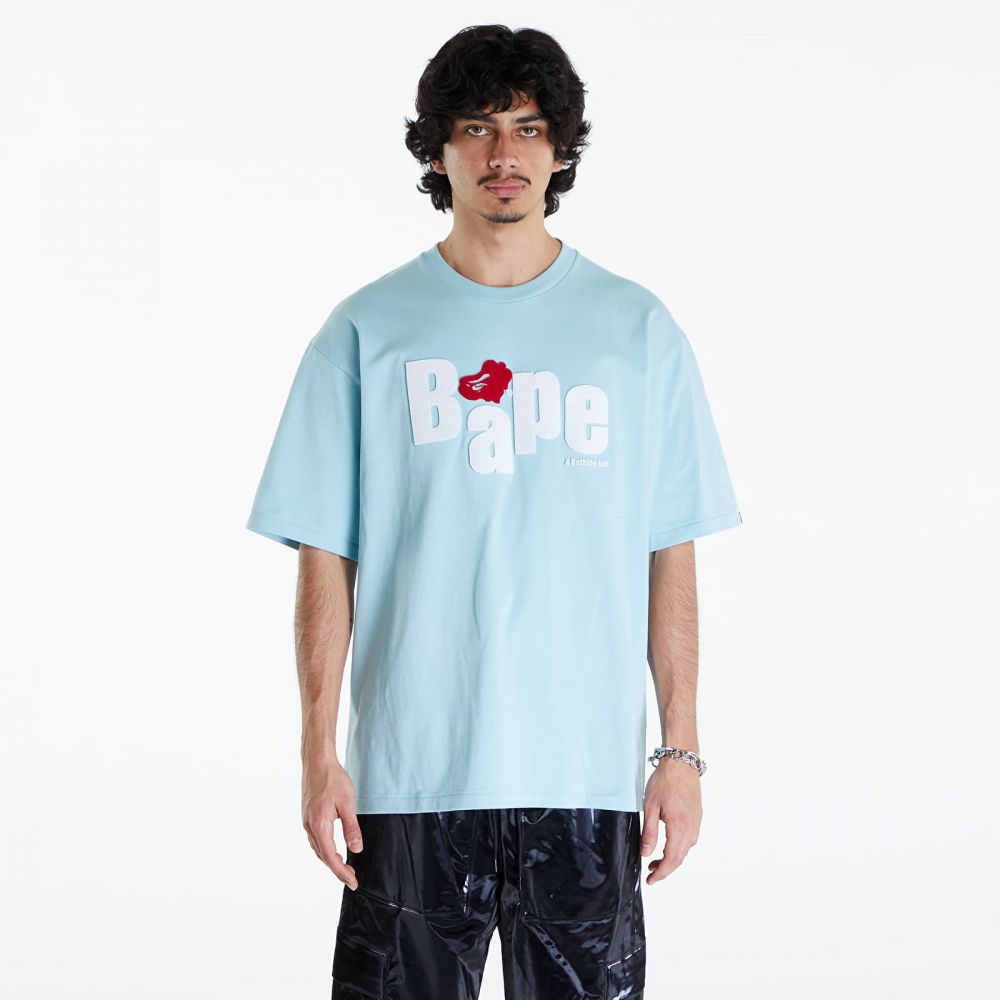 Tričko A BATHING APE Heart Ape Head Relaxed Fit Tee Sax M