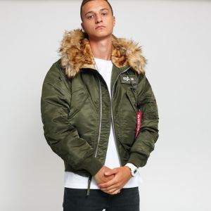 Bunda Alpha Industries 45P Hooded Custom Dark Olive XL