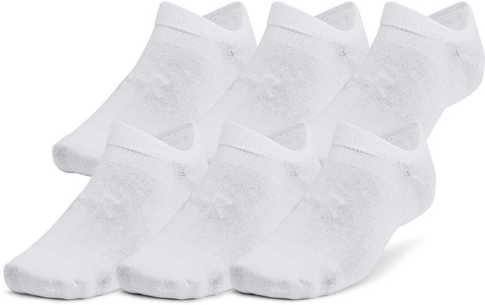 Under Armour Essential No Show 6pk White M