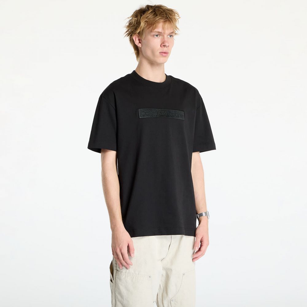 Tričko Calvin Klein Jeans Embroidered Box Tee Black S