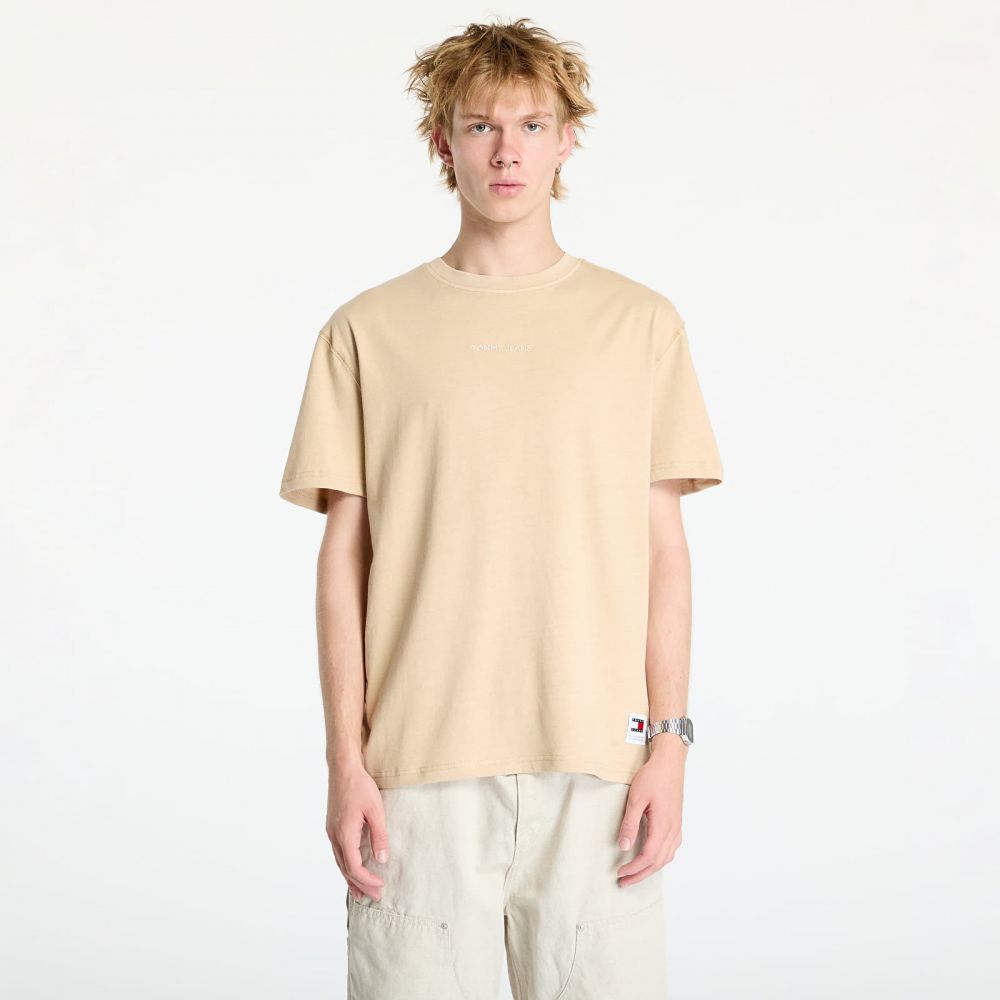 Tričko Tommy Jeans Regular Classic Tee Beige M