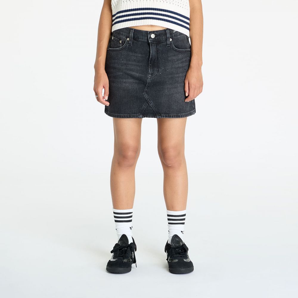 Tommy Jeans Izzie Mini Skirt Denim Black 25