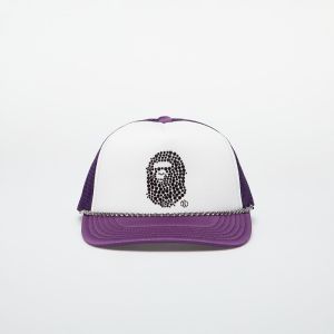Šiltovka A BATHING APE x SWAROVSKI Rhinestone Ape Head Mesh Cap M Purple Universal