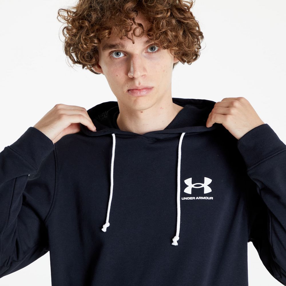 Mikina Under Armour Rival Terry Lc Hoodie Black/ Onyx White XL