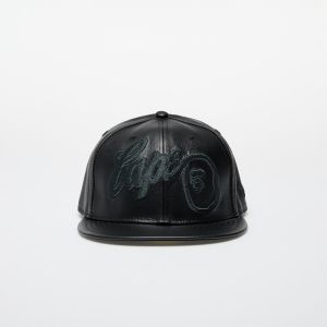 Šiltovka A BATHING APE x New Era 59Fifty Leather Cap M Black L