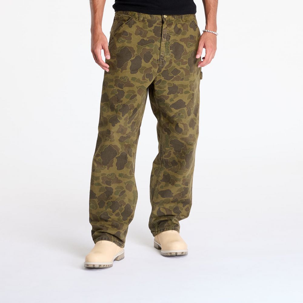 Kalhoty Carhartt WIP Duck Single Knee Pant Camo Duck/ Office Green XS