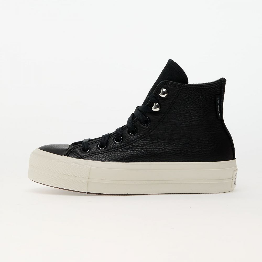 Tenisky Converse Chuck Taylor All Star Lift Platform Water Repellent Leather Black/ Black/ Egret EUR 38