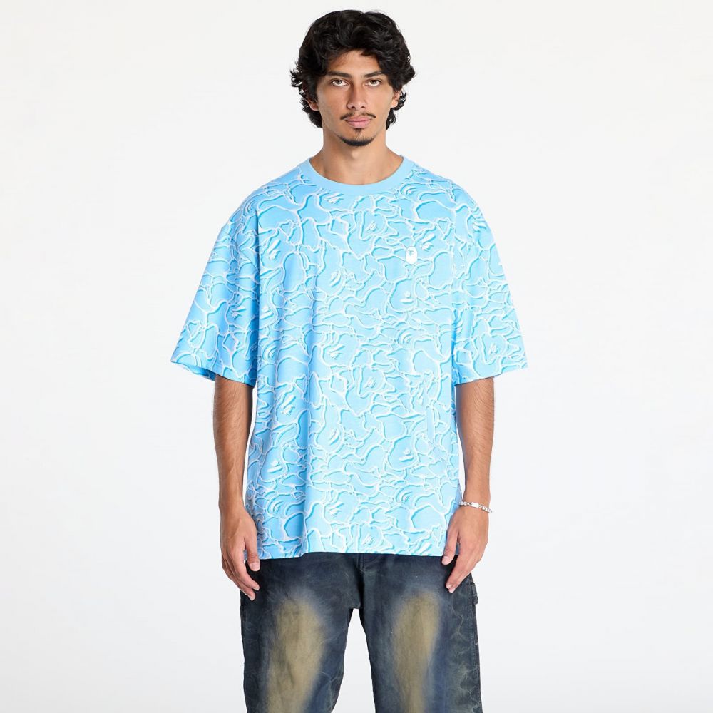 Tričko A BATHING APE Abc Sea Surface Camo Relaxed Fit Tee Blue M
