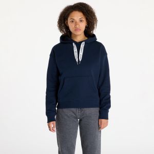 Mikina Tommy Jeans Boxy Logo Drawcord Hoodie Navy M